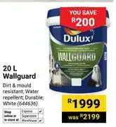 Builders Warehouse Dulux 20L Wallguard 644636 offer