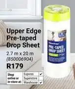 Builders Warehouse Fired Earth Upper Edge Pre Taped Drop Sheet 2.7m x 20m 850006904 offer
