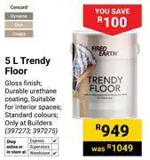 Builders Warehouse Fired Earth 5L Trendy Floor 397273,397275 offer
