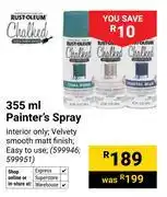 Builders Warehouse Rust Oleum 355ml Painter's Spray 599946, 599951 offer