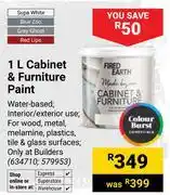 Builders Warehouse Fired Earth 1L Cabinet & Furniture Paint 634710, 579953 offer