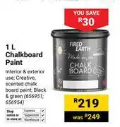 Builders Warehouse Fired Earth 1L Chalkboard Paint 656951,656954 offer