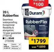 Builders Warehouse Duram Rubberflex 772215-20Ltr offer