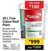Builders Warehouse Plascon True Colour Roof Paint 548705-20Ltr offer