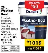 Builders Warehouse Duram Weather Roof 562754-20Ltr offer