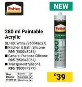 Builders Warehouse Pattex Paintable Acrylic (White) 850048037 offer