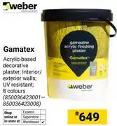 Builders Warehouse Weber Gamatex 850036423001-850036423008 offer