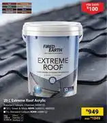 Builders Warehouse Fired Earth Extreme Roof Acrylic (Standard Colours) 488810-20Ltr offer
