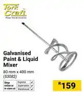Builders Warehouse Tork Craft Galvanised Paint & Liquid Mixer 53082 offer
