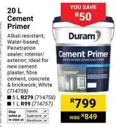 Builders Warehouse Duram Cement Primer 714759-20Ltr offer