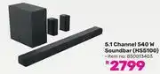 Game Hisense 5.1 Channel 540W Soundbar HS5100 850013403 offer