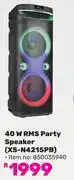 Game JVC 40W RMS Party Speaker XS-N4215PB 850035940 offer