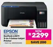 Game Epson Eco Tank L3211 3 In 1 Colour Inkjet Printer 850022285 offer