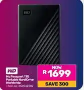 Game WD My Passport 1TB Portable Hard Drive Worldwide 850042509 offer