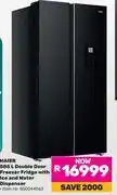 Game Haier 585Ltr Double Door Freezer Fridge With Ice And Water Dispenser offer