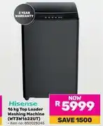 Game Hisense 16Kg Top Loader Washing Machine WT3W1622UT 850028045 offer