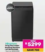 Game Hisense 14Kg Top Loader Washing Machine WT3K1423UB 850024081 offer