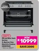 Game Defy 90cm New York Series 5 Burner Gas Electric Cooker DGS902 818377 offer