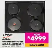 Game Univa 4 Plate Undercounter Oven & Hob Set U336B-1 850013085 offer