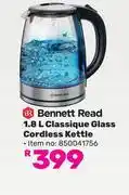 Game Bennett Read 1.8Ltr Classique Glass Cordless Kettle 850041756 offer