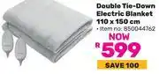 Game Logik Double Tie Down Electric Blanket 110 x 150cm 850044762 offer