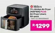 Game Milex 11Ltr Airduo Air Fryer MAF104 Plus Air Fryer Liners 50 Pack 850030603-For All offer