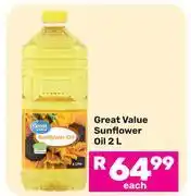 Game Great Value Sunflower Oil-2L offer