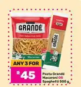 Game Pasta Grande Macaroni Or Spaghetti-For 3 x 500g offer