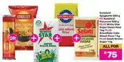 Game Sunblest Spaghetti Or Macaroni 500g+White Star Super Maize Meal 1Kg+Snowflake Cake Wheat Flour 1Kg offer