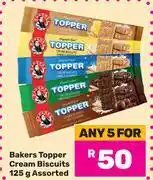 Game Bakers Topper Cream Biscuits-For 5 x 125g offer