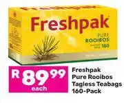 Game Freshpak Pure Rooibos Tagless Teabags 160 Pack offer