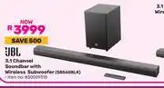 Game JBL 3.1 Channel Soundbar With Wireless Subwoofer SB560BLK 850009310 offer