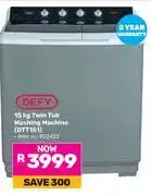 Game Defy 15Kg Twin Tub Washing Machine DTT151 802422 offer