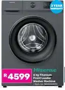 Game Hisense 6Kg Titanium Front Loader Washer Machine 850045823 offer