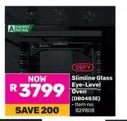 Game Defy Slimline Glass Eye Level Oven DBO483E 829808 offer