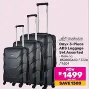 Game Travelwize Onyx 3-Piece ABS Luggage Set Assorted-Per Set offer