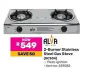 Game Alva 2-Burner Stainless Steel Gas Stove GCS04 569085 offer