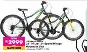 Game Raleigh 24 Or 26 21-Speed Mirage Mountain Bike 759317/324-Each offer