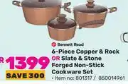 Game Bennett Read 6-Piece Copper & Rock Or Slate & Stone Forged Non-Stick Cookware Set-Per Set offer