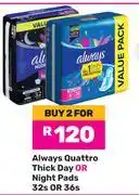Game Always Quattro Thick Day or Night Pads 32s Or 36s Pack-For 2 offer