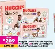 Game Huggies Gold Skin Soft Nappies Or Pants Or Extra Care Nappies Jumbo Pack (Assorted Sizes)-Per Pack offer