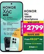 Game Honor X6c 128GB Smartphone Incl Vodacom Prepaid Sim offer