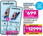 Game 2 x Samsung Galaxy S25 FE 256GB Smartphone-On Red Flexi 170 + Red Flexi 90 offer