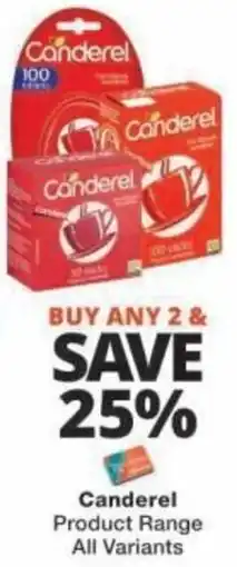 Checkers Canderel Product Range All Variants offer
