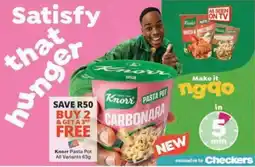 Checkers Knorr Pasta Pot offer