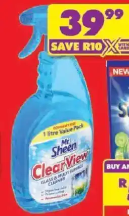 Shoprite Mr. Sheen Clearview Glass & Multi Surface Cleaner offer
