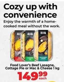 Food Lover's Market Food Lover's Beef Lasagne, Cottage Pie or Mac & Cheese offer