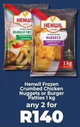 Food Lover's Market Henwil Frozen Crumbed Chicken Nuggets or Burger Patties offer