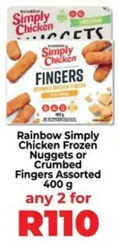 Food Lover's Market Rainbow Simply Chicken Frozen Nuggets or Crumbed Fingers Assorted offer