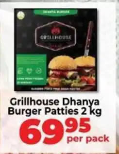 Food Lover's Market Grillhouse Dhanya Burger Patties offer